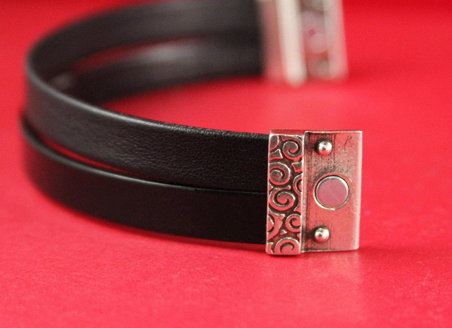 FC0075>>MADE in EUROPE zamak clasp, 20mm flat cord clasp, large clasp, silver swirl clasp Qty1
