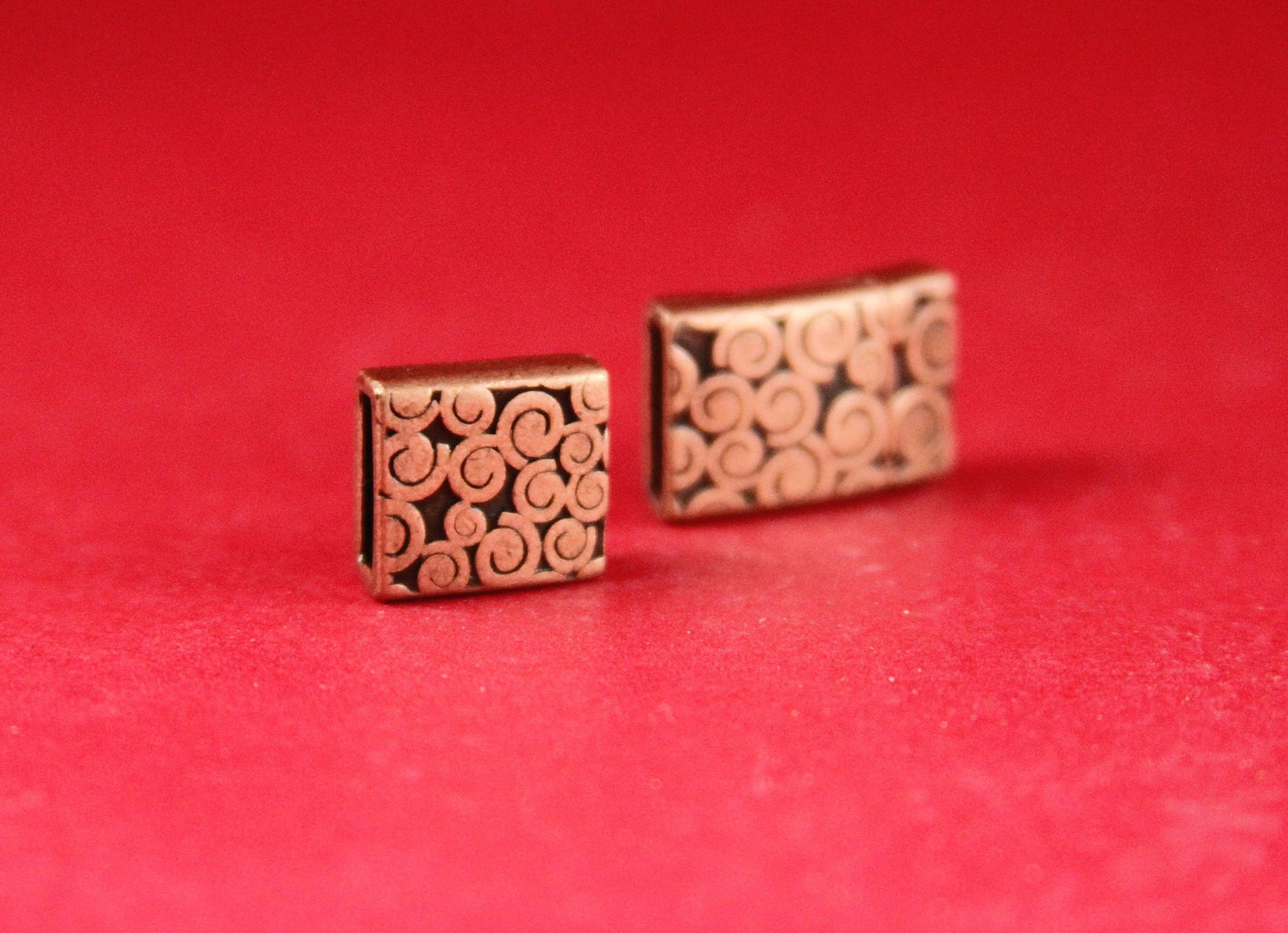 FS0175>>MADE in EUROPE 2 zamak swirl sliders, copper square slider, 10mm flat cord slider, 10mm flat cord swirl slider qty2