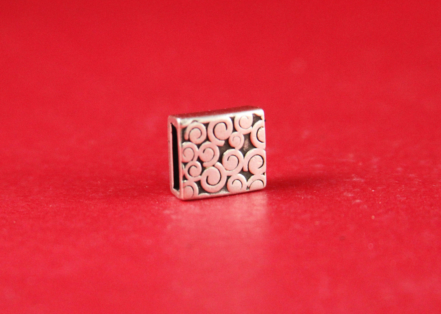 FS0187>>MADE in EUROPE 2 zamak swirl sliders, silver square slider, 10mm flat cord slider, 10mm flat cord swirl slider qty2