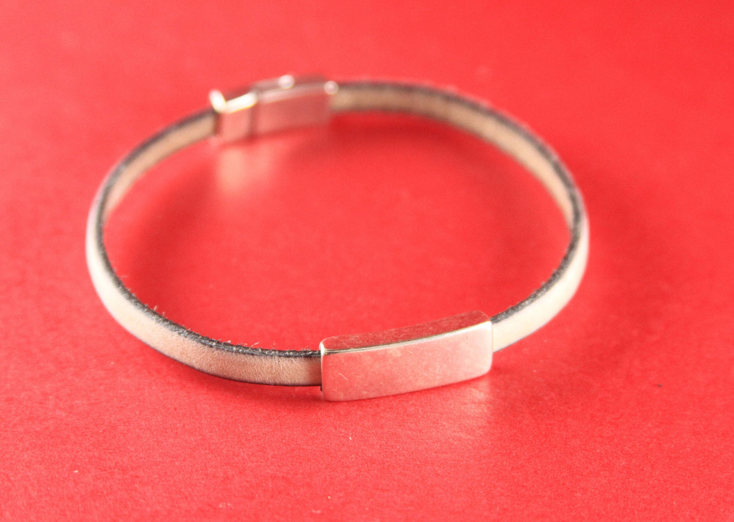 FS0206>>MADE in EUROPE 2 zamak tube sliders, 5mm cord slider tube, flat 5mm cord slider bead, silver slider tube Qty2