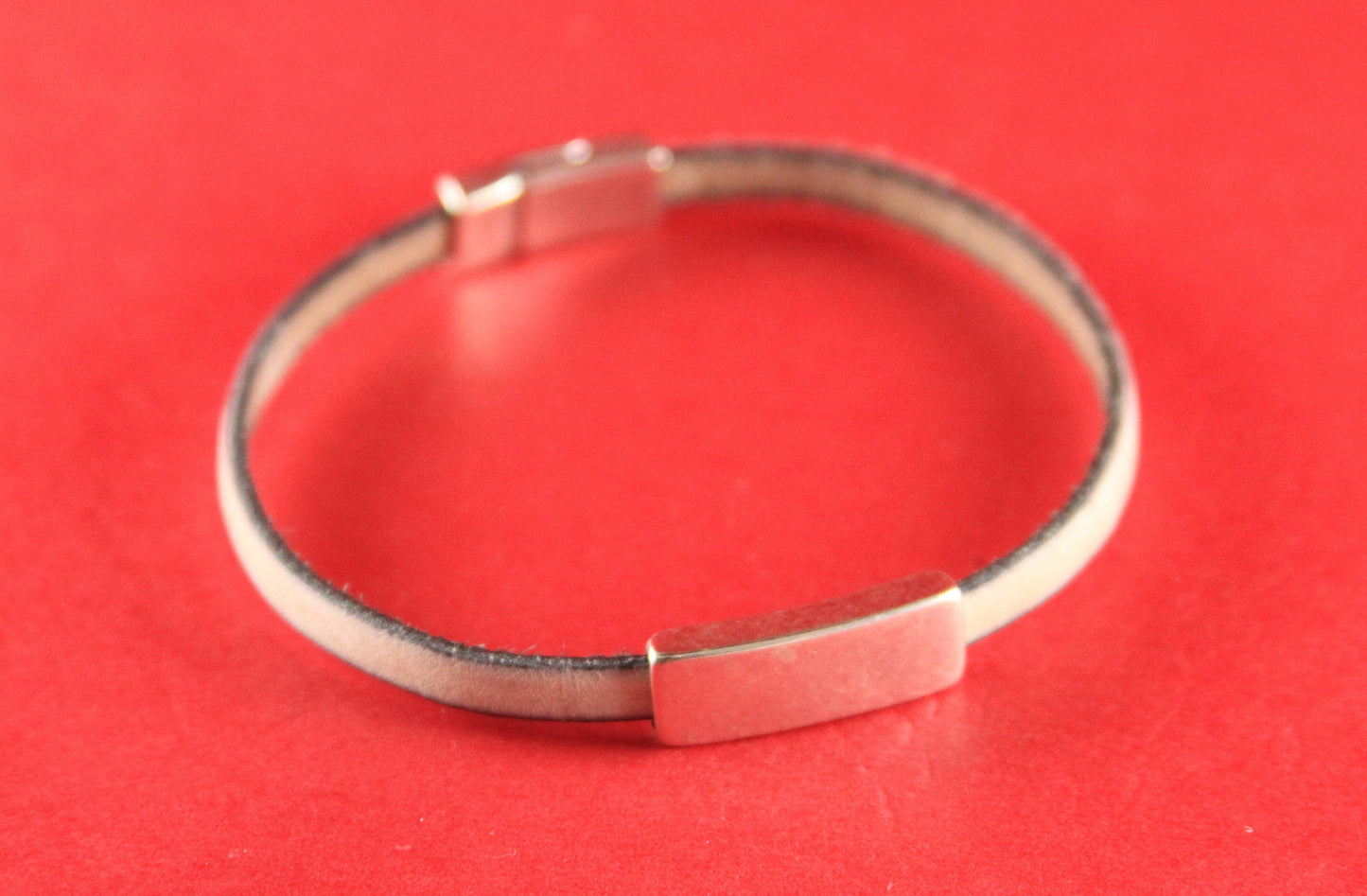 FS0206>>MADE in EUROPE 2 zamak tube sliders, 5mm cord slider tube, flat 5mm cord slider bead, silver slider tube Qty2