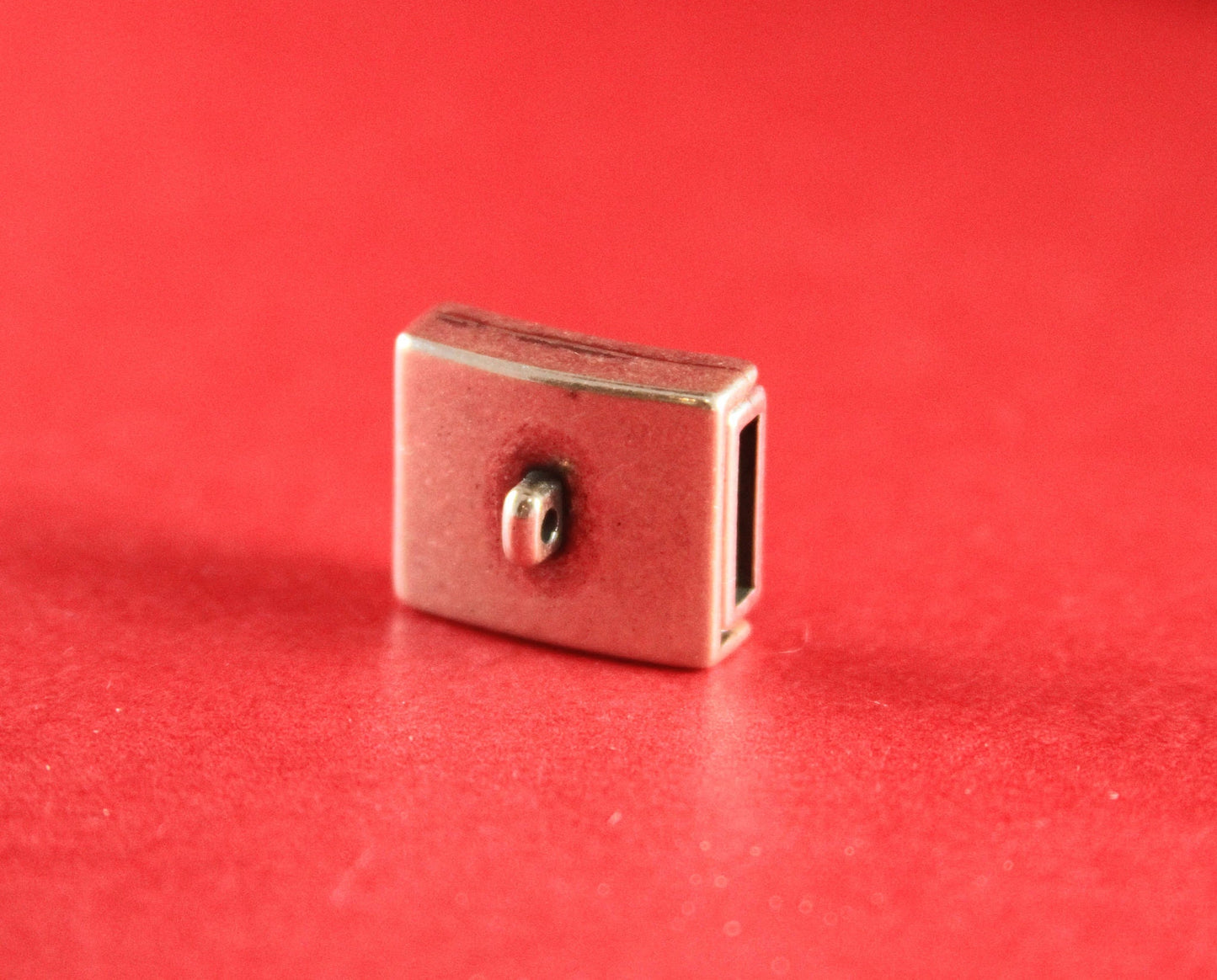 FC0063>>MADE in EUROPE zamak clasp,  flat cord clasp, 10mm flat cord clasp, leather cord clasp with charm holder ring (78919/10) Qty1