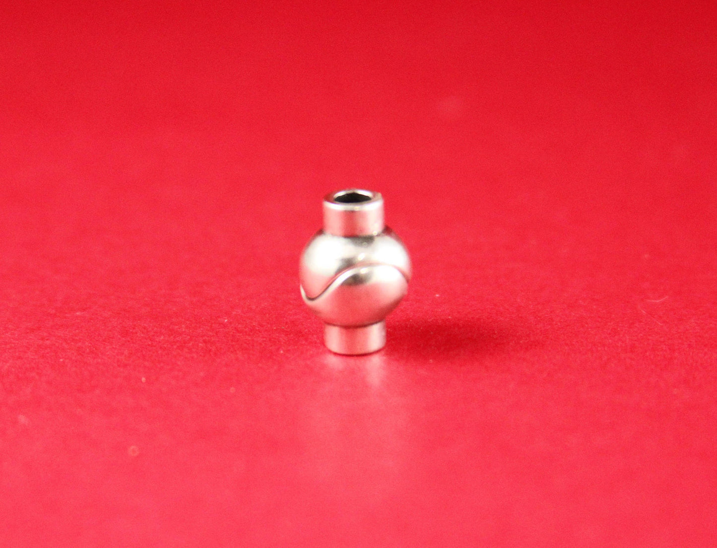 RC0046>> MADE IN EUROPE magnetic clasp, silver clasp, 3mm round cord clasp, bracelet clasp (TMBOLA3S) Qty1