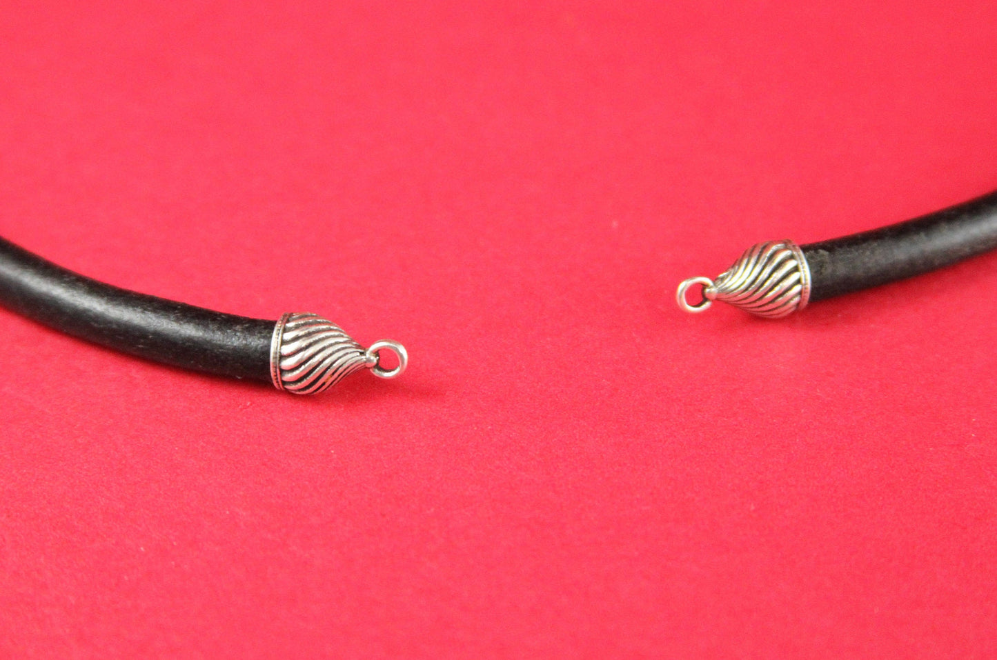 6/6 MADE in EUROPE 4 leather cord ends, 6mm cord ends, silver cord ends for round 6mm leather cord (CR40/6S)Qty4