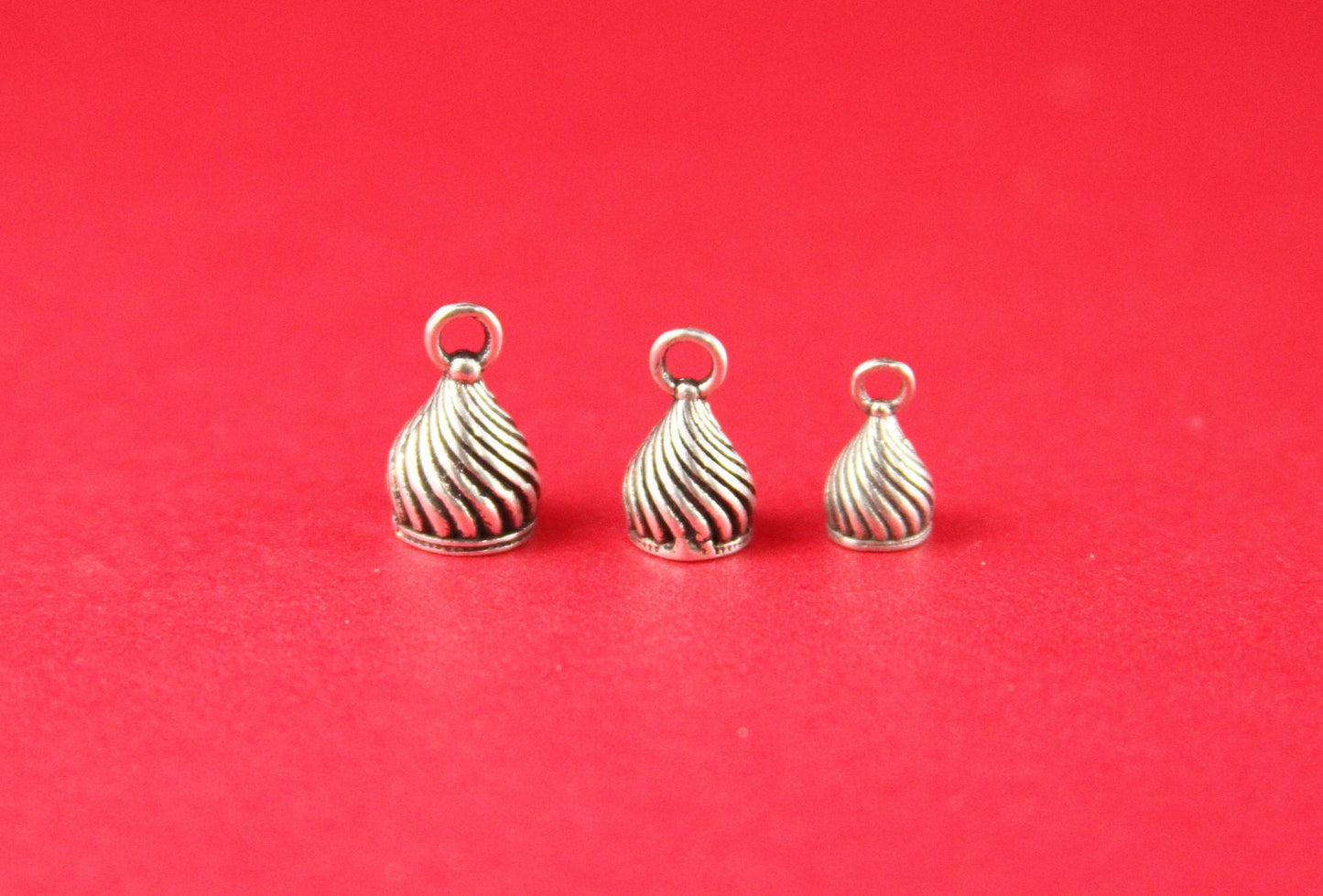6/6 MADE in EUROPE 4 leather cord ends, 6mm cord ends, silver cord ends for round 6mm leather cord (CR40/6S)Qty4