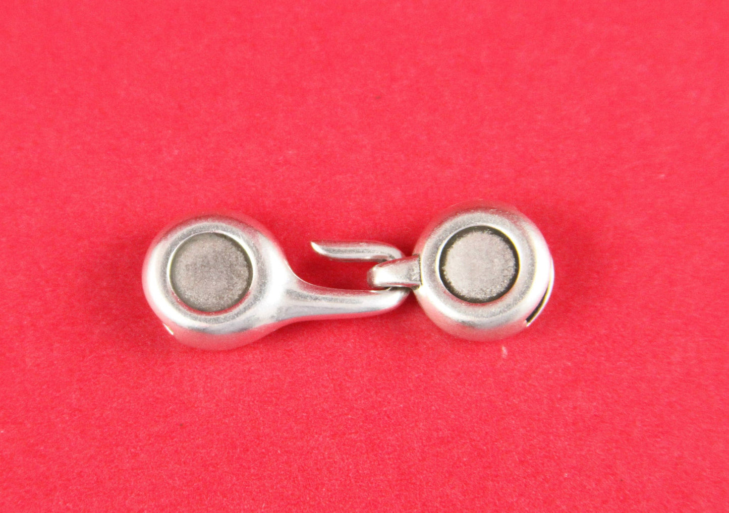 FC0132>>MADE in EUROPE zamak hook clasp, 10mm flat cord clasp, silver hook clasp (11619-0177) Qty1