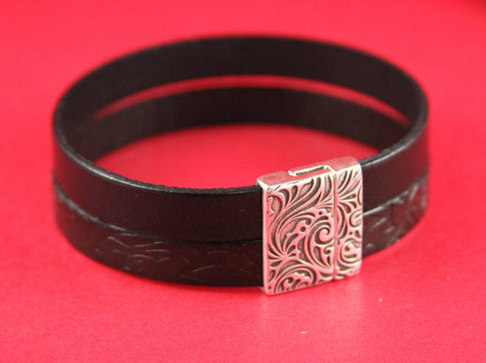 FC0039>>MADE in EUROPE zamak clasp, 20mm flat cord floral clasp, 20mm flat clasp, silver clasp, Qty1