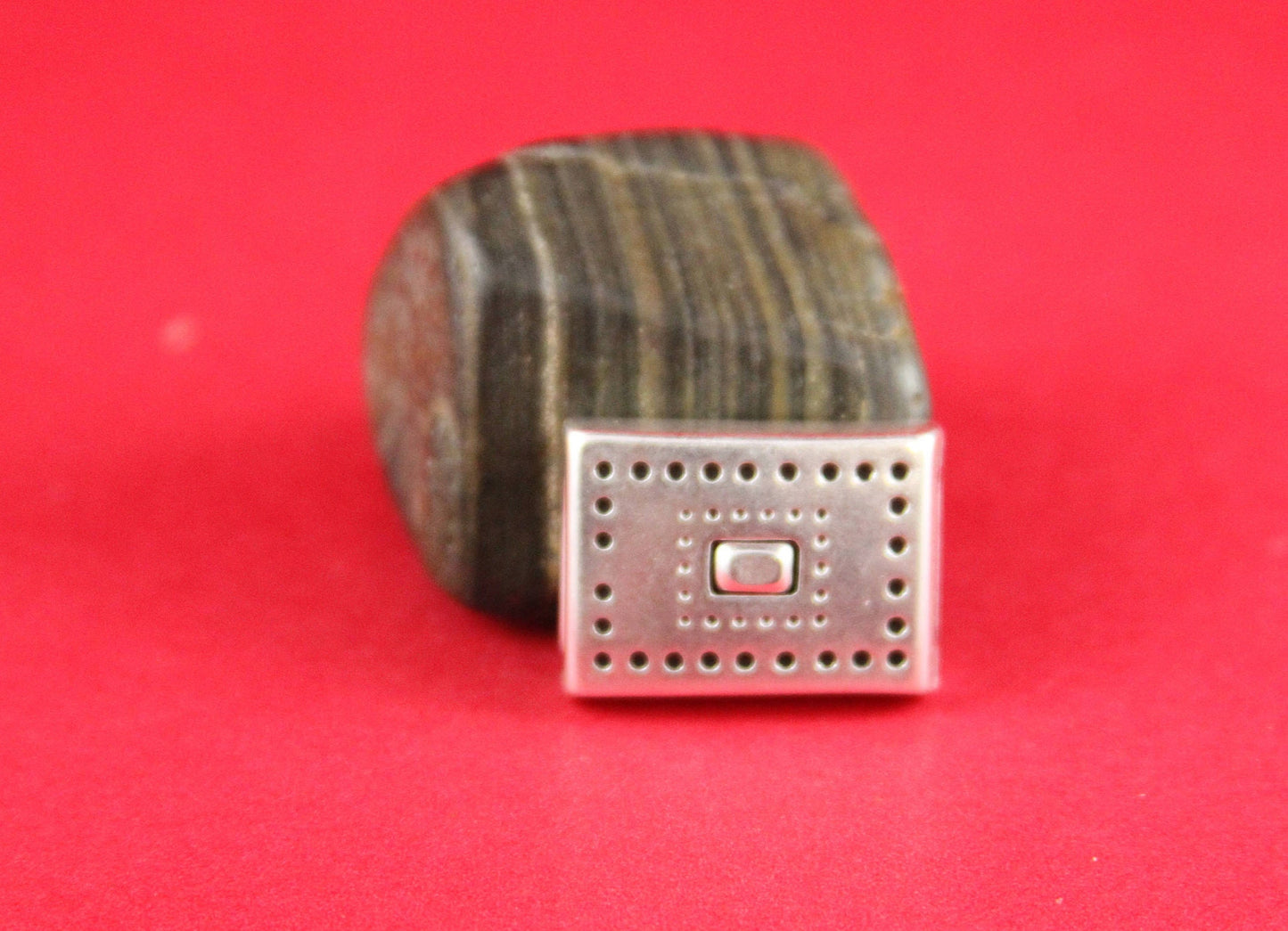 FC0157>>MADE in EUROPE zamak clasp with safety lock, 10mm flat cord clasp, 10x2mm clasp Qty1