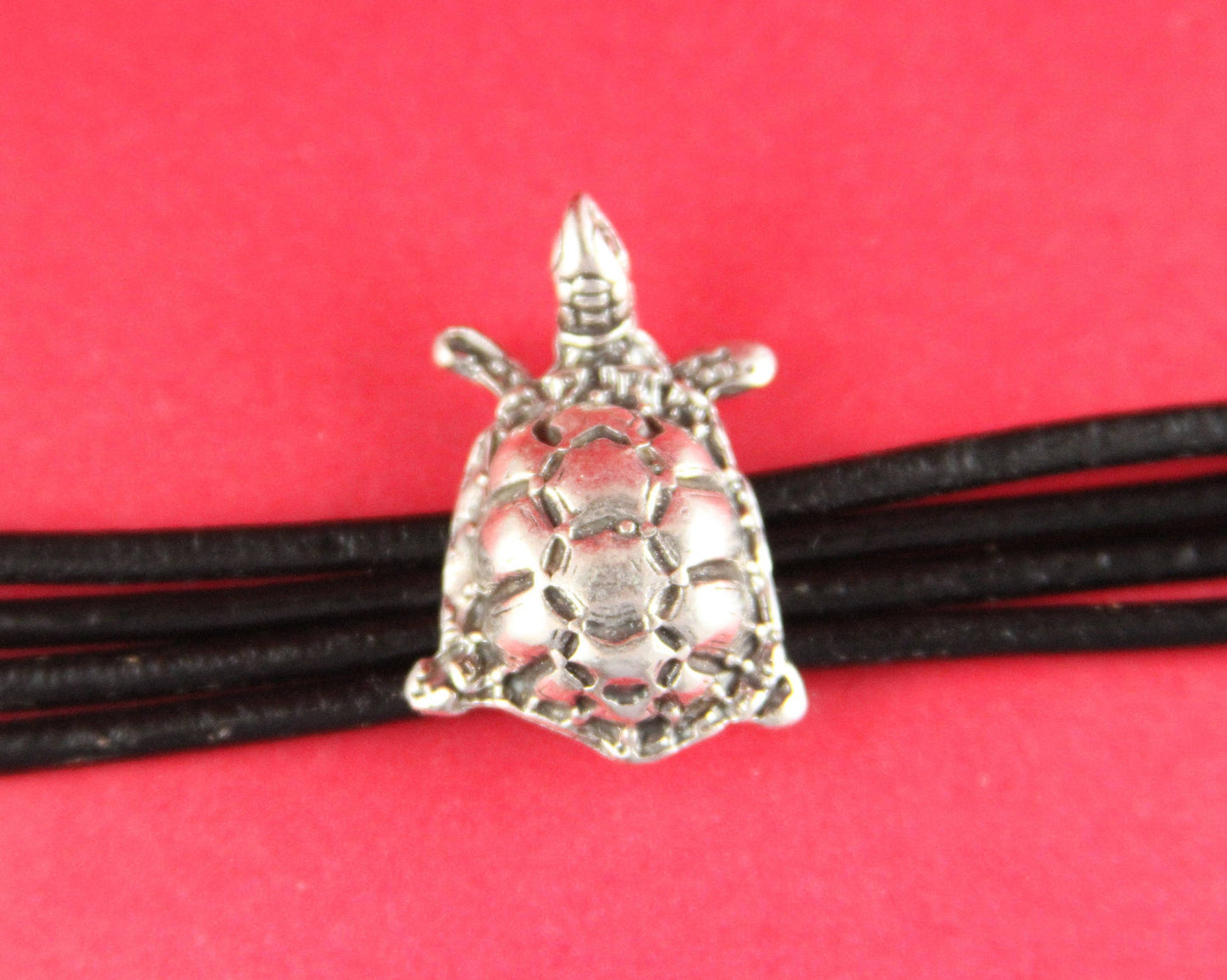 FS0160>>MADE in EUROPE turtle zamak slider, 10mm flat cord slider, 10mm leather cord turtle slider, zamak sliders Qty1
