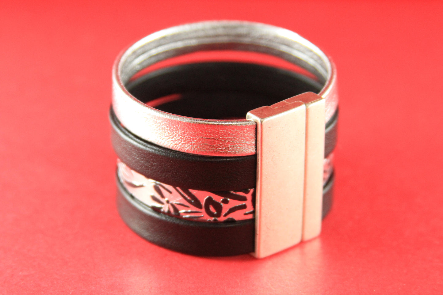 FC0091>>MADE in EUROPE zamak flat cord magnetic clasp, 40mm flat cord clasp, large magnetic clasp (75842/40) qty1
