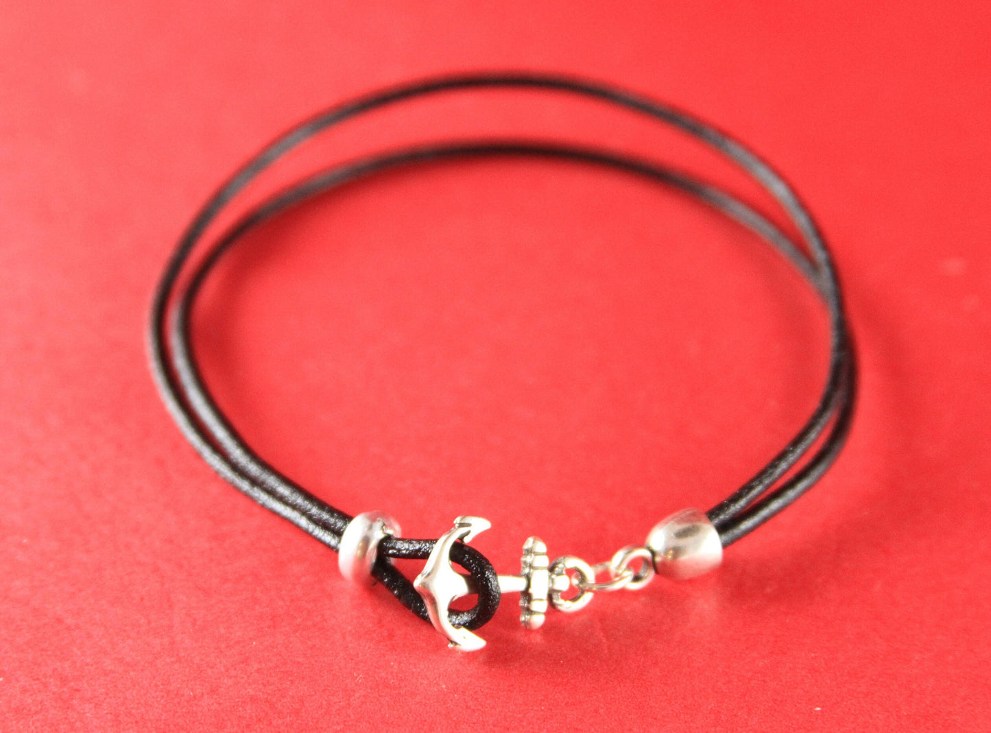 RC0054>>MADE IN EUROPE anchor hook clasp with strand separator, 2mm leather cord clasp, round leather cord clasp(77974/04) Qty1set