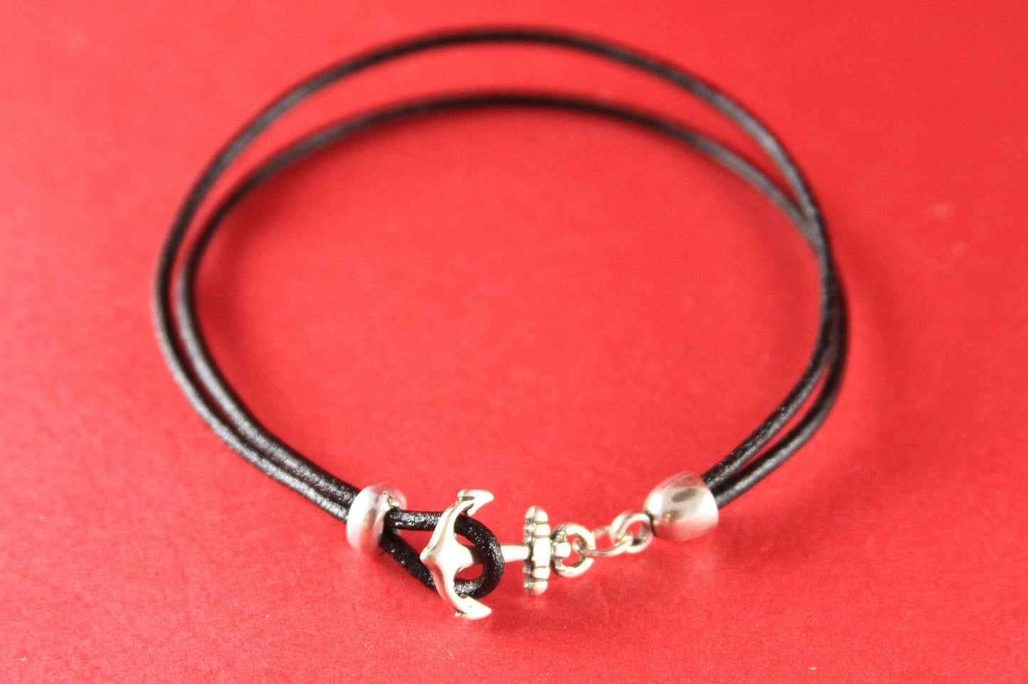 RC0054>>MADE IN EUROPE anchor hook clasp with strand separator, 2mm leather cord clasp, round leather cord clasp(77974/04) Qty1set