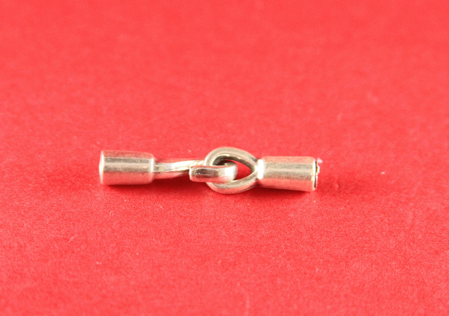 RC0039>>MADE IN EUROPE zamak hook clasp, 3mm round cord clasp, silver hook clasp, 3mm hole clasp (75824/03)Qty1