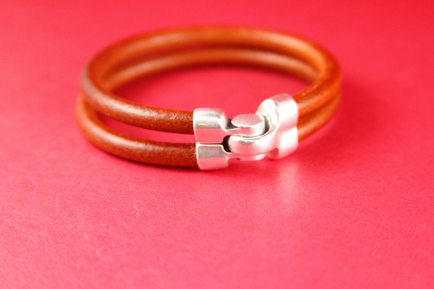RC0021>>MADE in EUROPE zamak 5mm cord clasp, double clasp, two strand bracelet zamak clasp Qty1