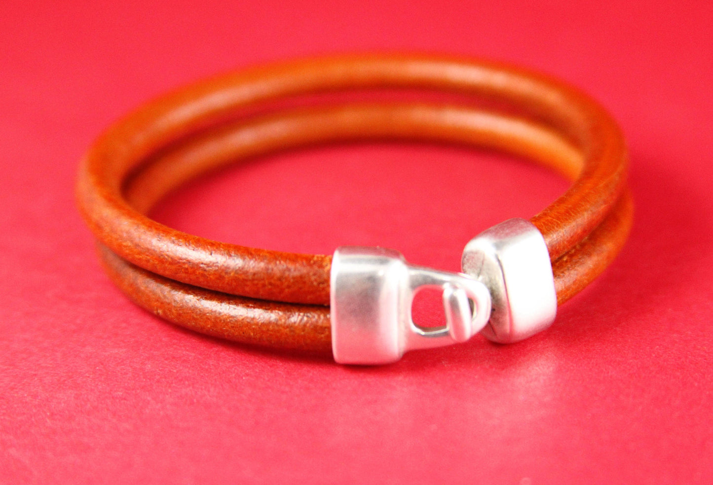 RC0108>>MADE in EUROPE zamak hook clasp, double strand hook clasp, 5mm round zamak clasp (PF8678) Qty1
