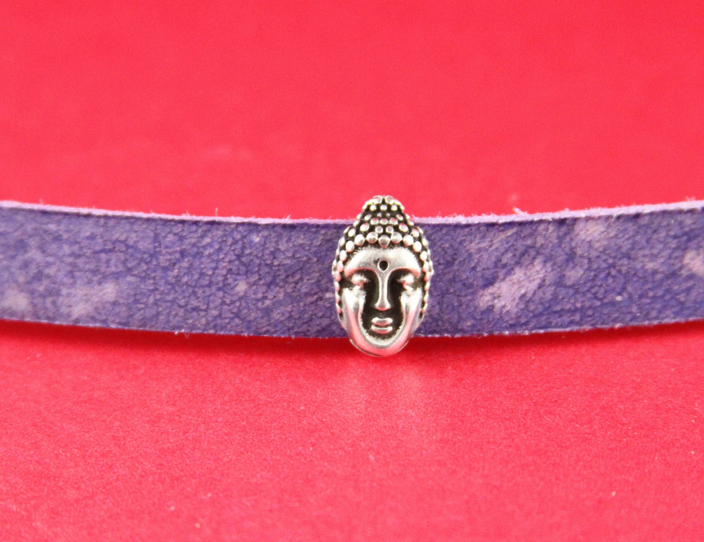 FS0211>>MADE in EUROPE  2 zamak Budha sliders, 10mm flat cord slider, 10mm leather cord Budha sliders, zamak Buddha sliders  Qty2