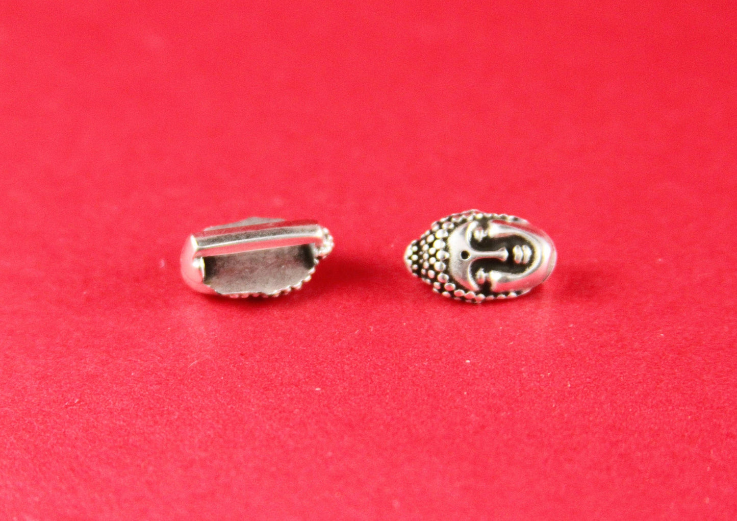 FS0211>>MADE in EUROPE  2 zamak Budha sliders, 10mm flat cord slider, 10mm leather cord Budha sliders, zamak Buddha sliders  Qty2