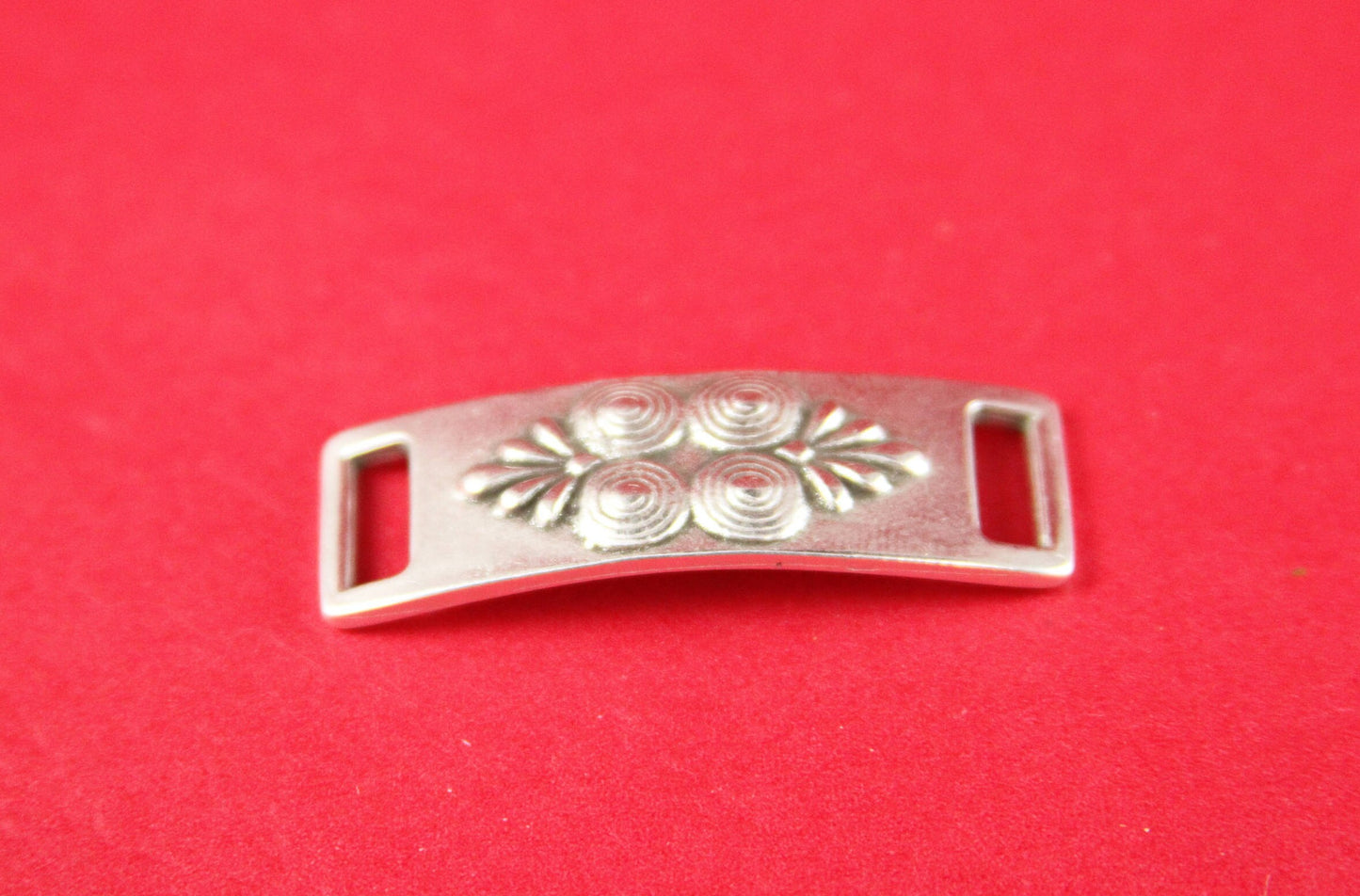 C0095>>MADE in EUROPE zamak connector, 10mm cord connector, flat 10mm leather cord connector Qty 1
