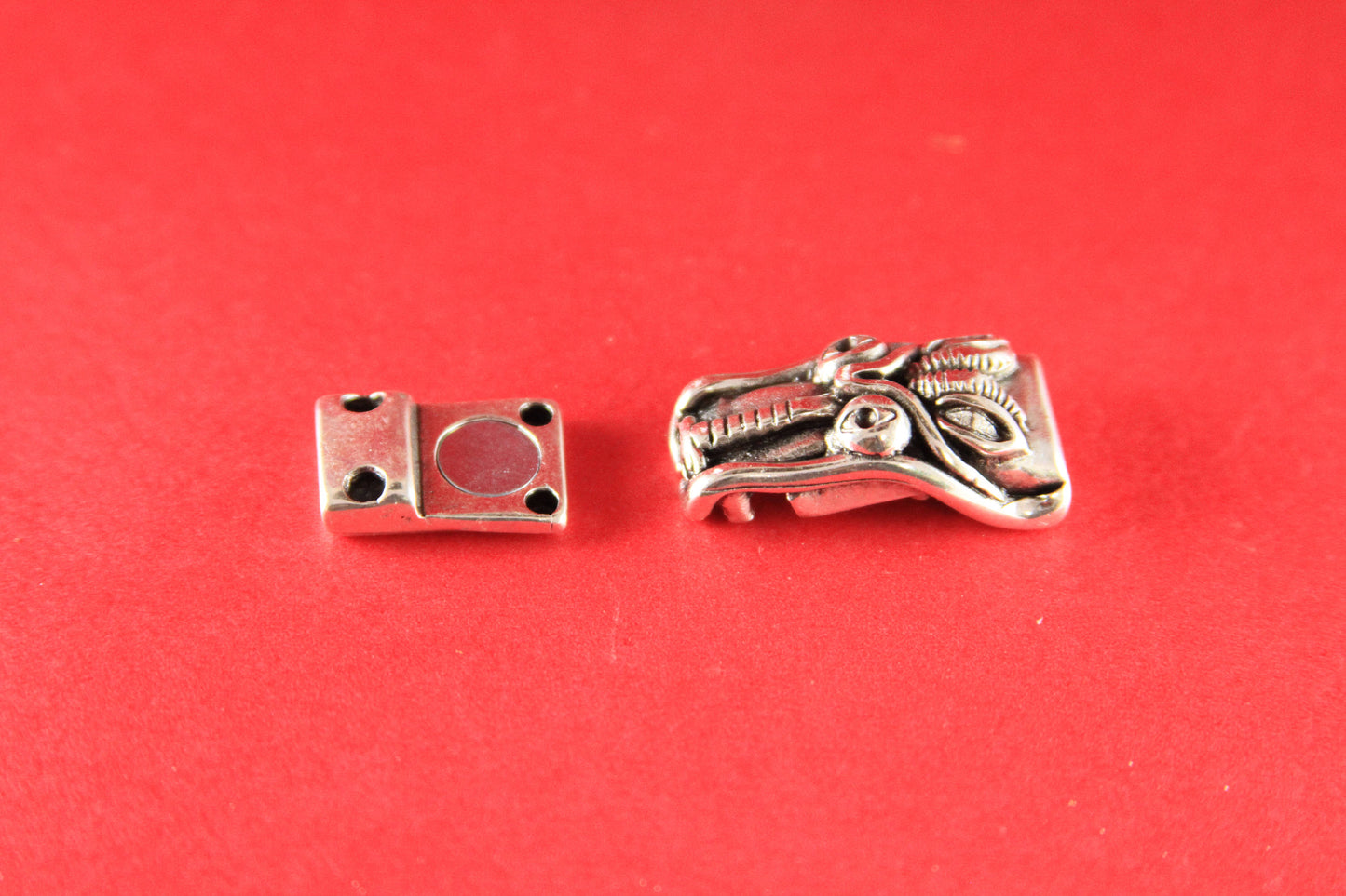 FC0020>>MADE in EUROPE zamak dragon clasp, 10mm flat cord  clasp, 10x2mm dragon clasp Qty1