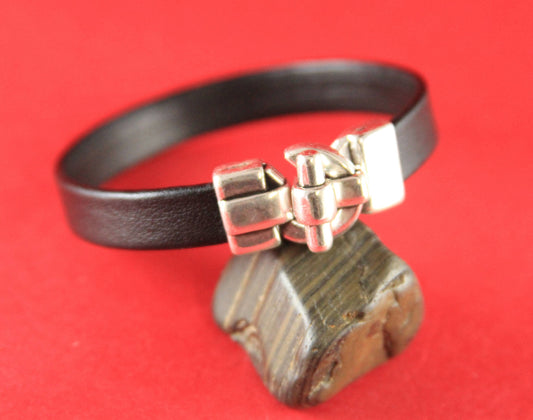 FC0123>>MADE in EUROPE zamak hook clasp, 10mm flat cord clasp, silver hook clasp, Qty1