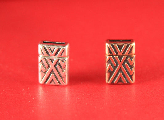 FC0051>>MADE in EUROPE zamak clasp, copper, silver and bronze 10mm flat cord clasp, flat cord  clasp, Qty1
