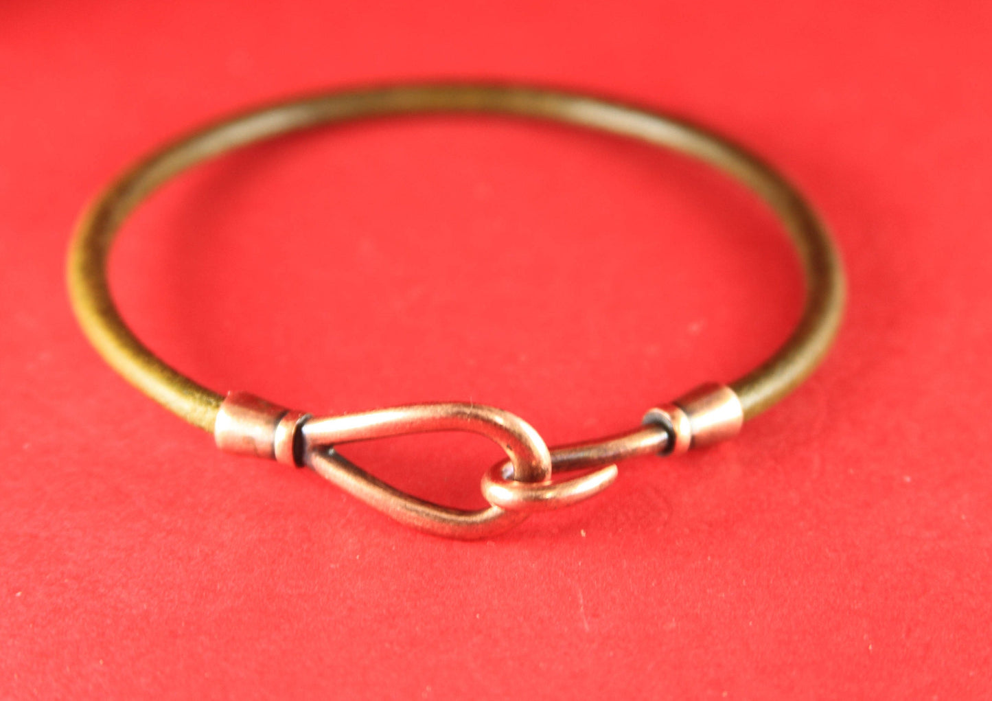 RC0016>>MADE in EUROPE zamak hook clasp, copper round cord hook, 4mm cord hook clasp, 4mm round cord hook clasp (ng0542-010) Qty1