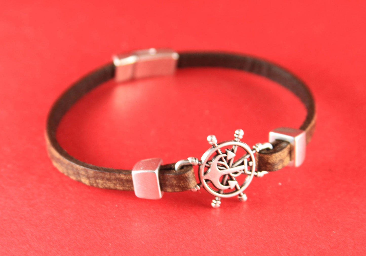 C0122>>MADE in EUROPE zamak anchor connector with 2 loop makers, bracelet anchor connector qty 1 set