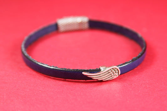 FS0153>>MADE in EUROPE 2 zamak wing sliders, 5mm cord zamak slider, flat 5mm cord slider, angel wing slider, Qty2