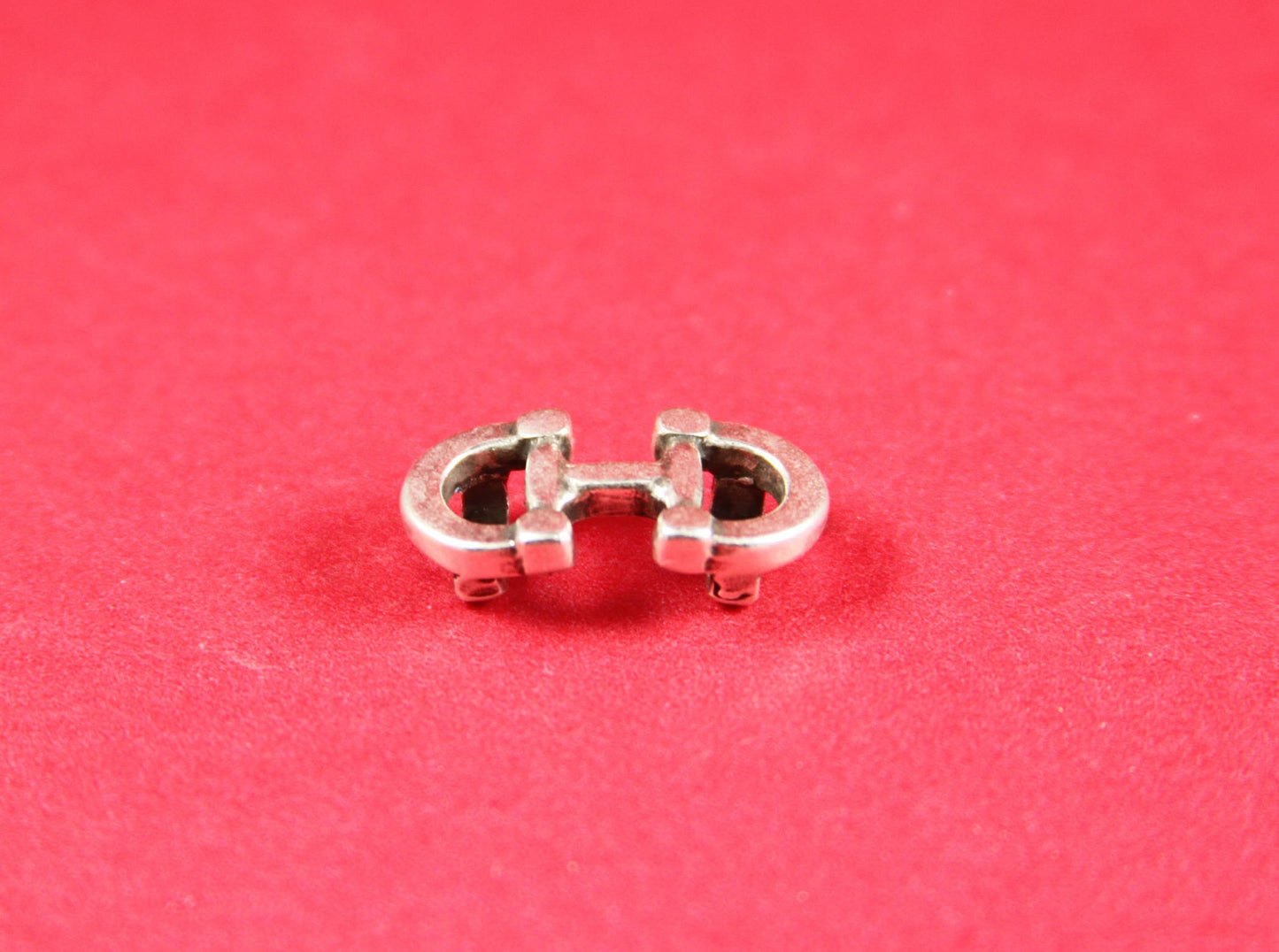 FS0137>>MADE in EUROPE  zamak stirrup slider, 5mm flat cord slider, 5mm cord snaffle sliders, zamak stirrup slider Qty1