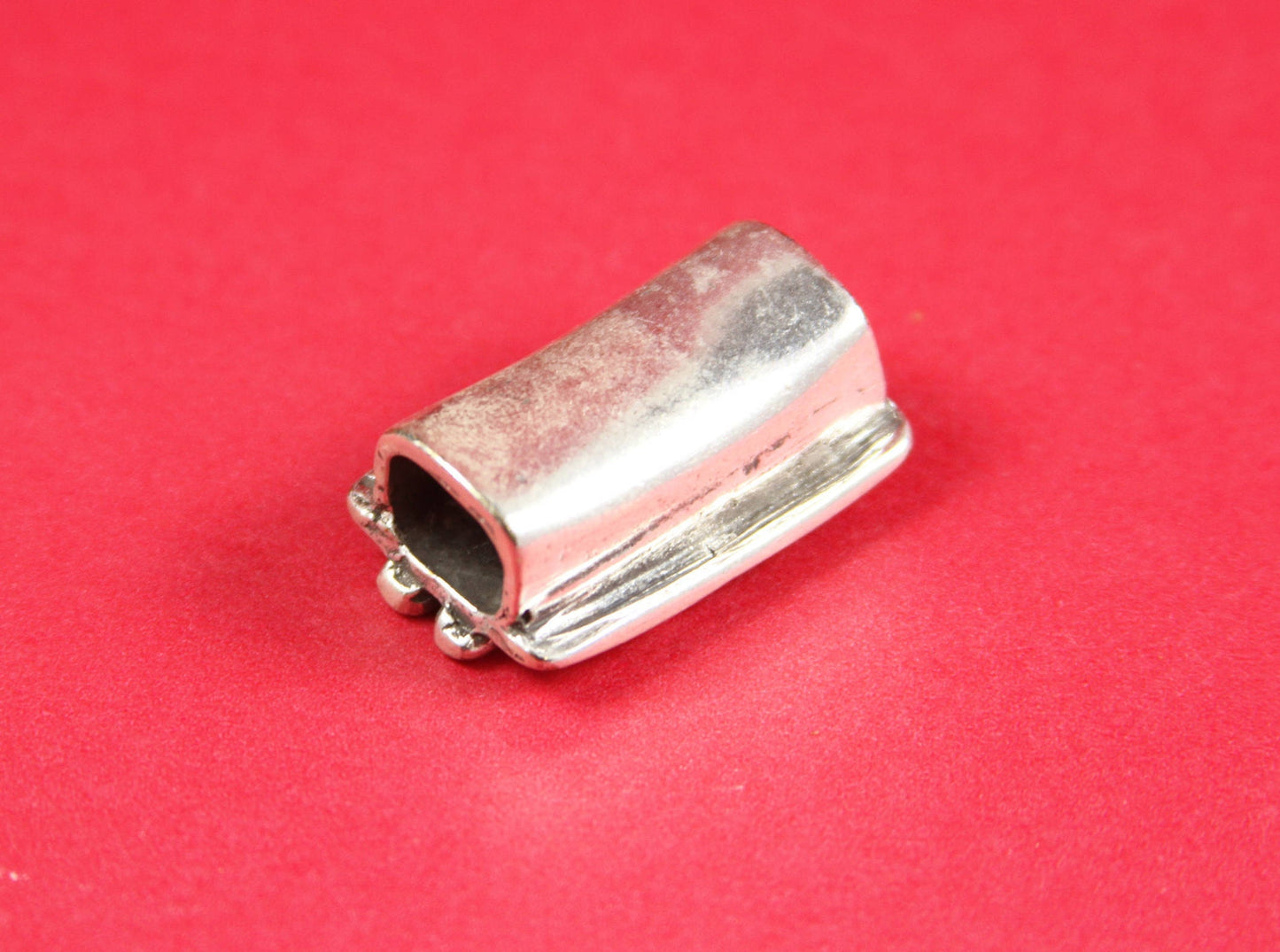 LS0037>>MADE in EUROPE zamak slider, licorice zamak tube, licorice cord zamak spacer, Qty1