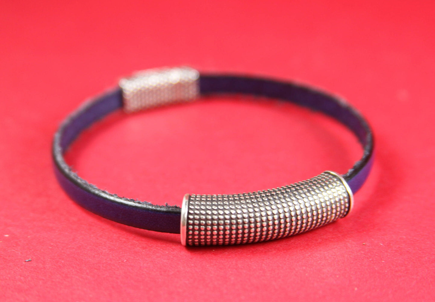 FS0308>>MADE in EUROPE zamak slider, 5mm cord slider tube, flat 5mm cord slider bead, silver slider tube  Qty1