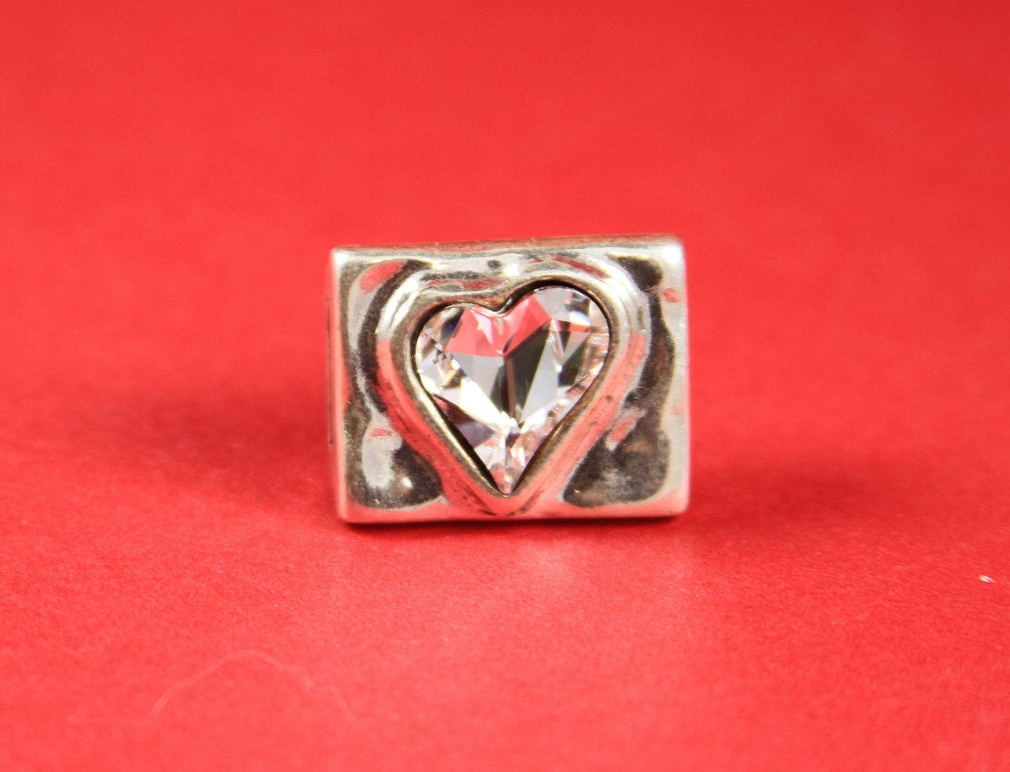 FC0153>>MADE in EUROPE zamak magnetic clasp with Swarovski crystal heart, Swarovski heart clasp (95048/10) qty1