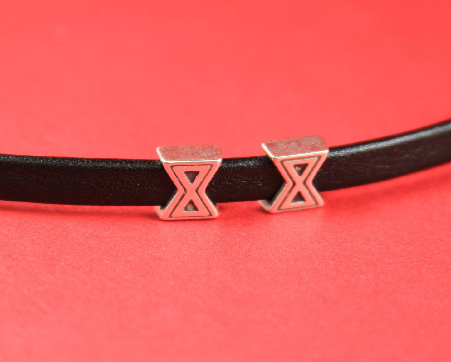 FS0279>>MADE in EUROPE 4 zamak sliders for 6mm cord, flat cord sliders, zamak flat cord slider qty4