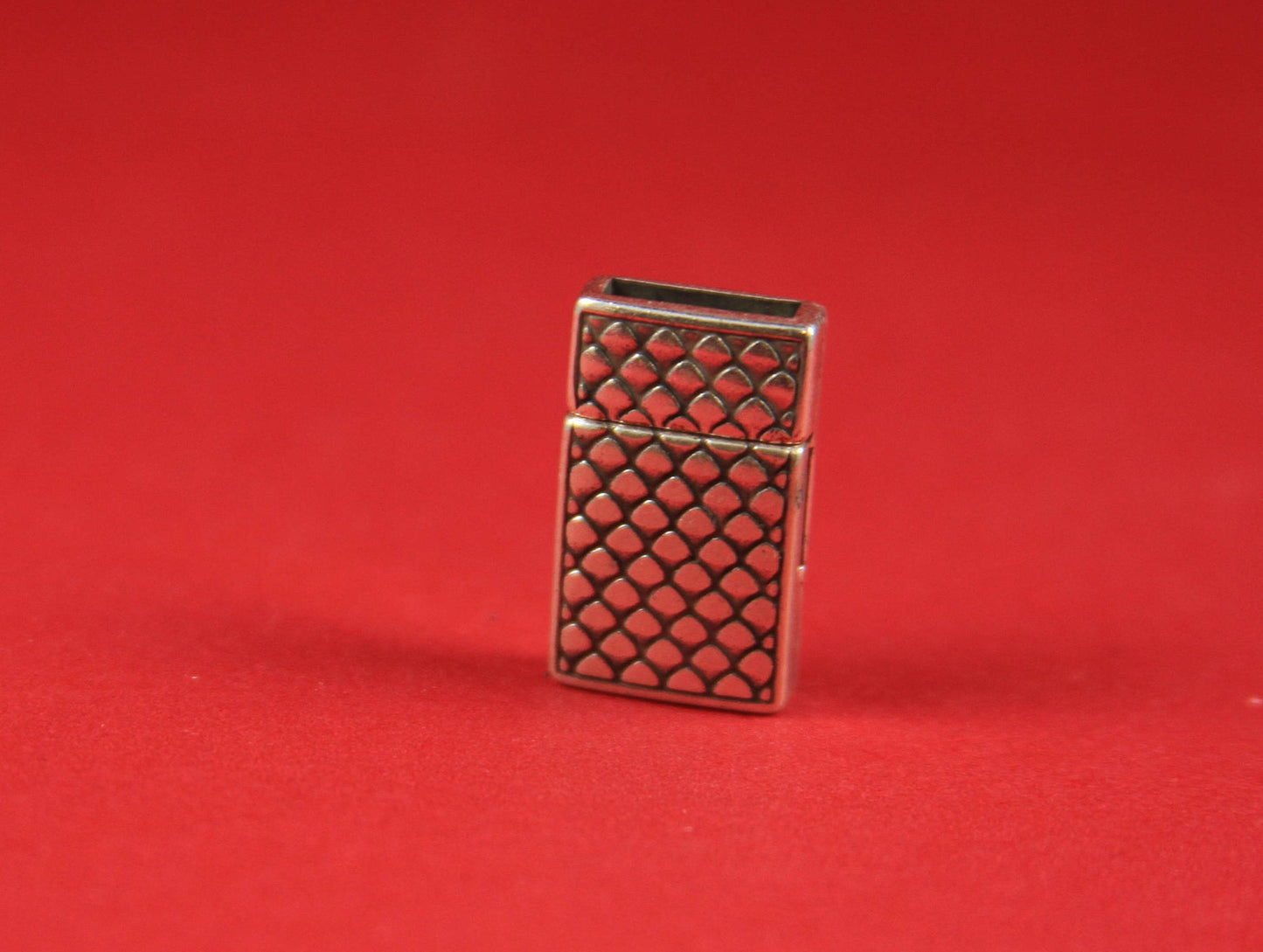 FC0058>>MADE IN EUROPE Zamak clasp for 10mm flat leather cord, silver clasp for flat cord Qty1
