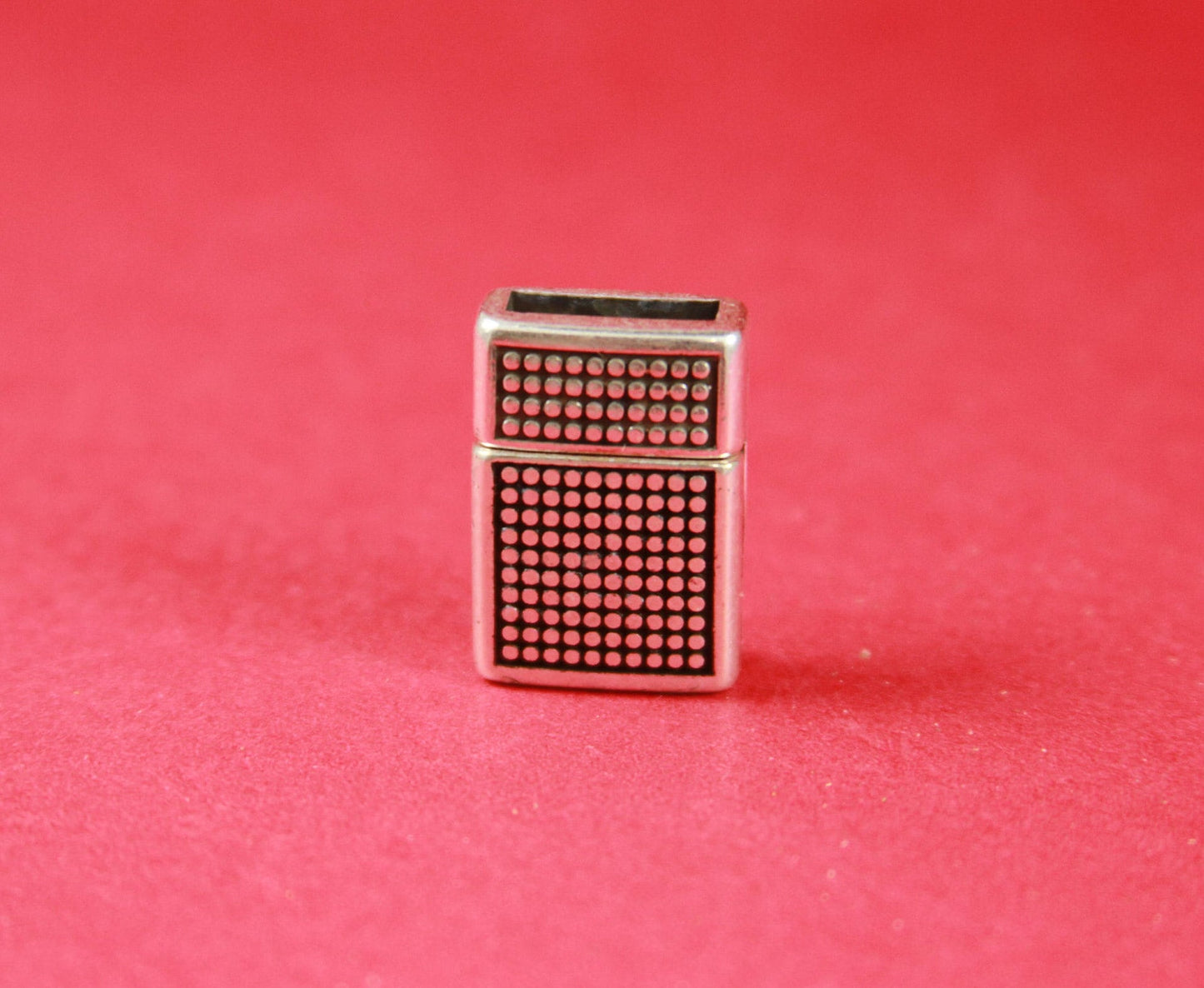 FC0133>>MADE in EUROPE zamak  clasp, 10mm flat cord clasp, flat leather cord  clasp, polka clasp (78887/10) Qty1