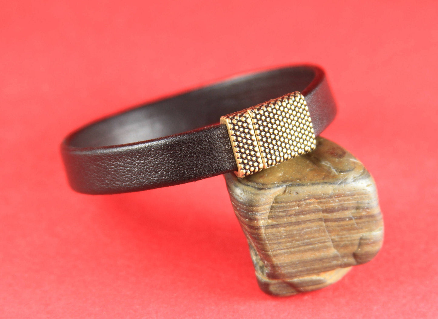 FC0149>>MADE in EUROPE zamak clasp, 10mm flat cord clasp, 10mm cord beaded clasp Qty1