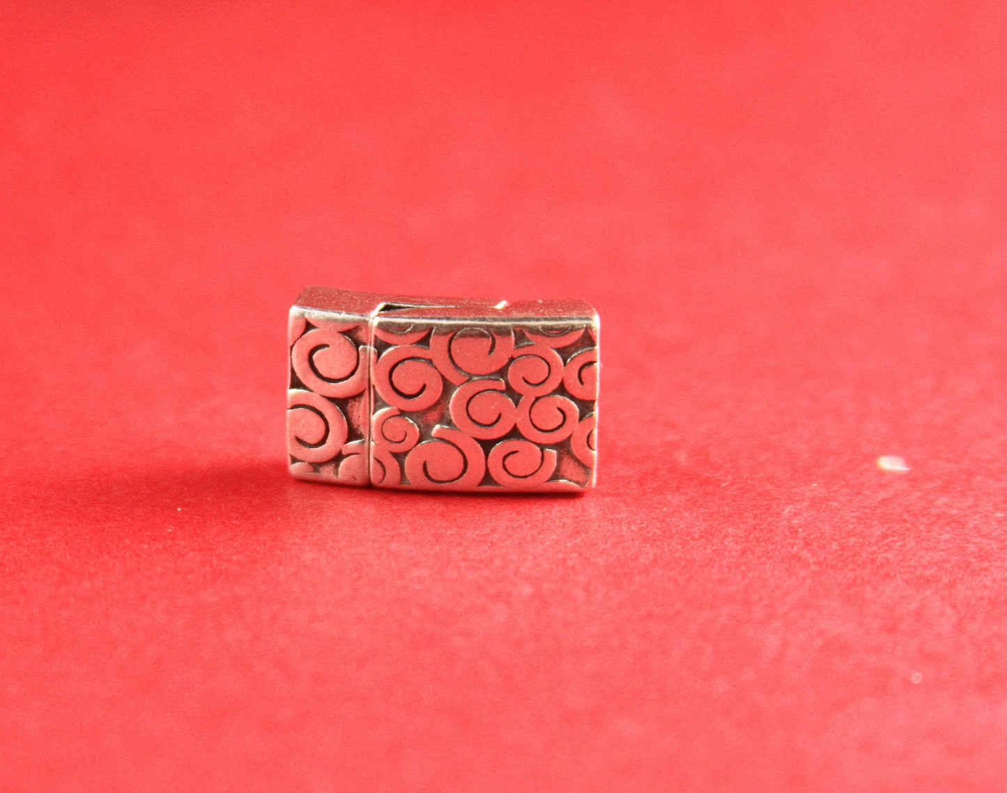 FC0154>>MADE in EUROPE zamak clasp, 10mm flat cord clasp, 10x2.5mm clasp Qty1