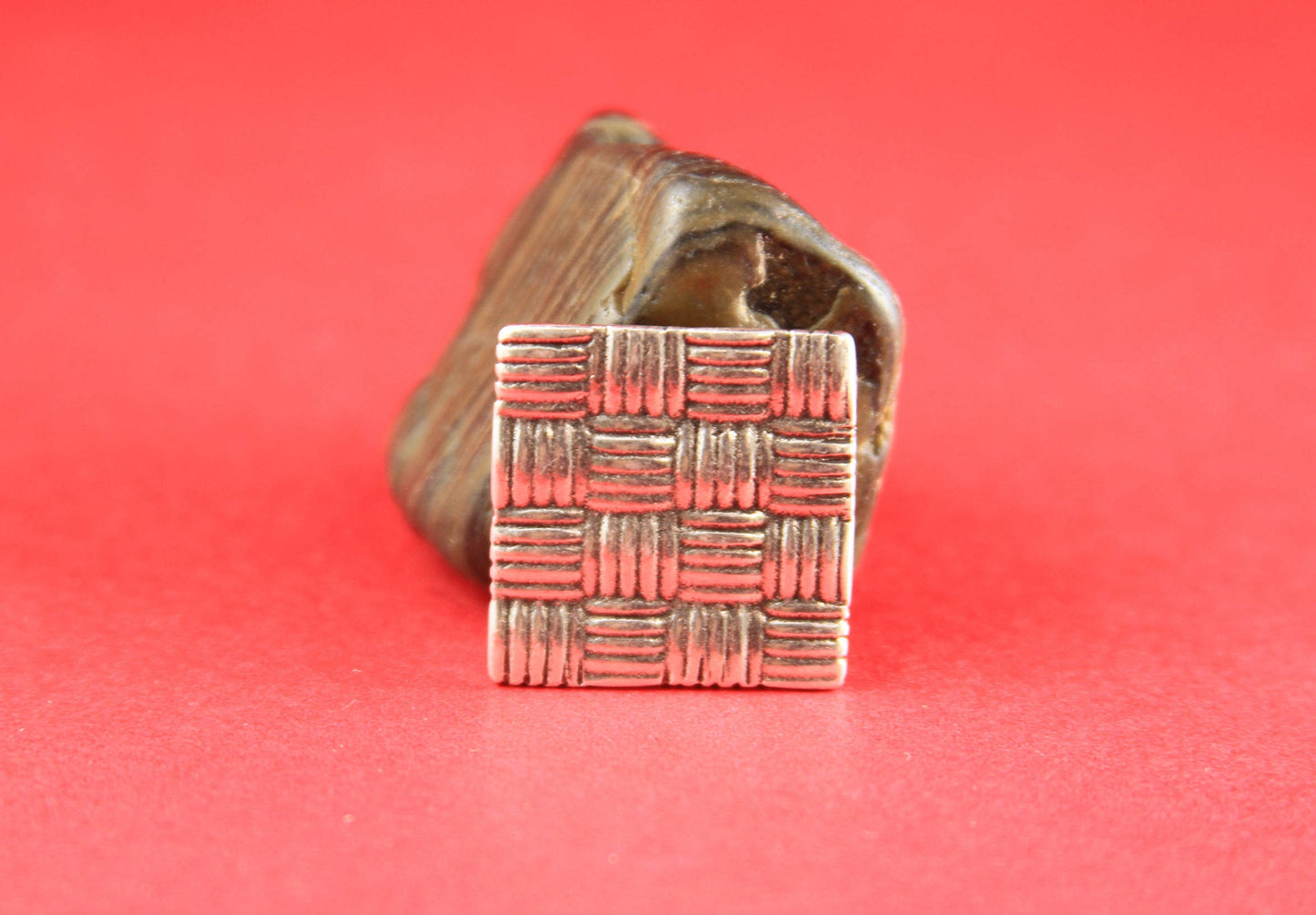 FS0155>>MADE in EUROPE zamak square slider, square woven slider, 20mm square braided slider, 20mm zamak slider (CE93PI) qty1