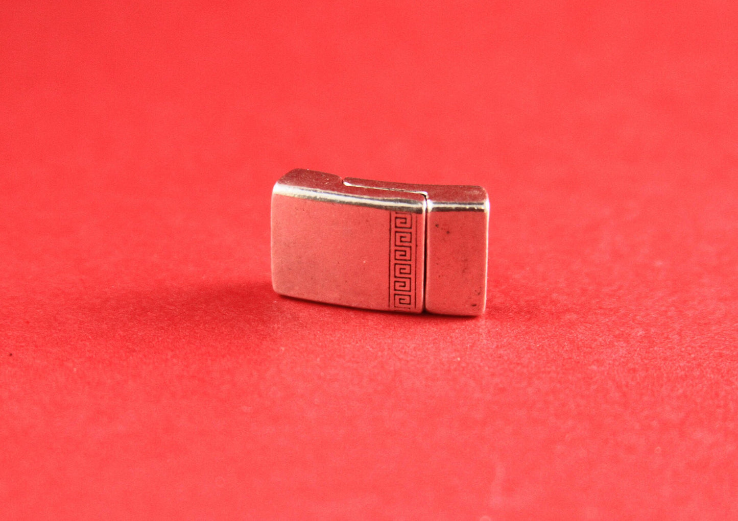 FC0195>>MADE in EUROPE zamak clasp, 10mm flat cord clasp, 10x2.5mm zamak clasp, Qty1