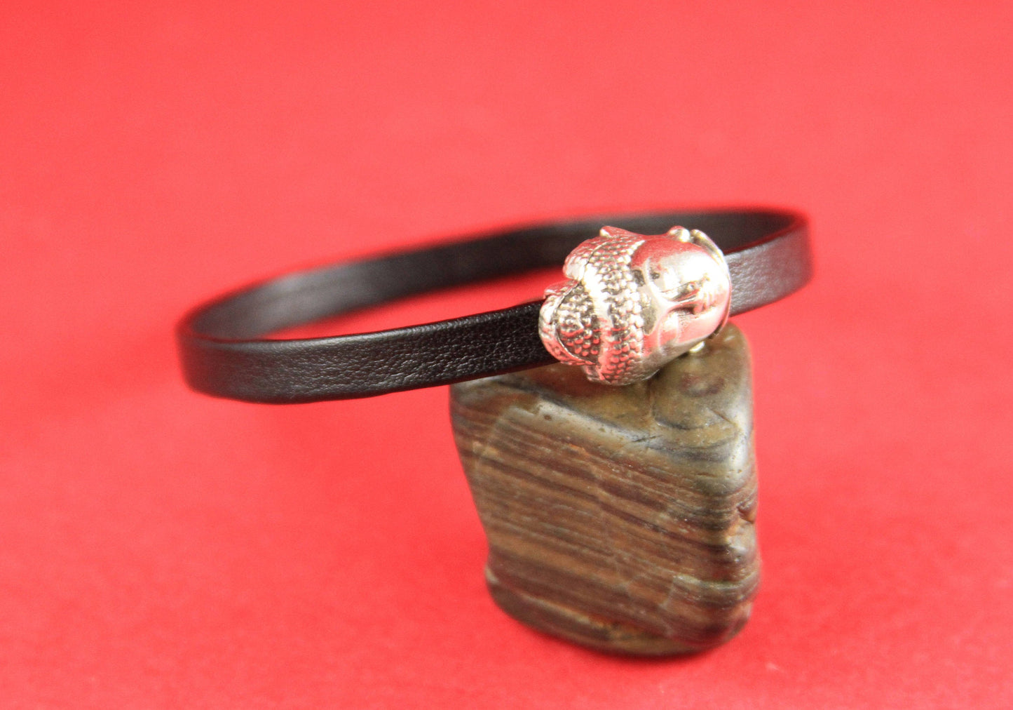 FC0265>>MADE in EUROPE zamak Budha  clasp, 6mm Budda  clasp,6mm flat cord zamak clasp (Tm764S6x2) Qty1