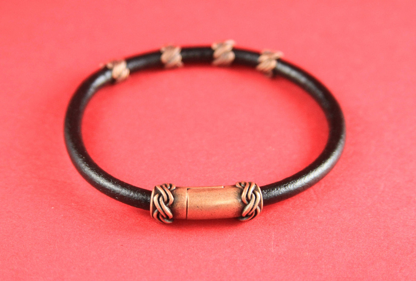 RC0033>>MADE IN EUROPE 5mm cord magnetic clasp, 5mm round leather cord clasp, round cord zamak clasp (TM5CFC) Qty1