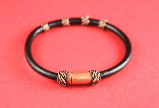 RC0033>>MADE IN EUROPE 5mm cord magnetic clasp, 5mm round leather cord clasp, round cord zamak clasp (TM5CFC) Qty1