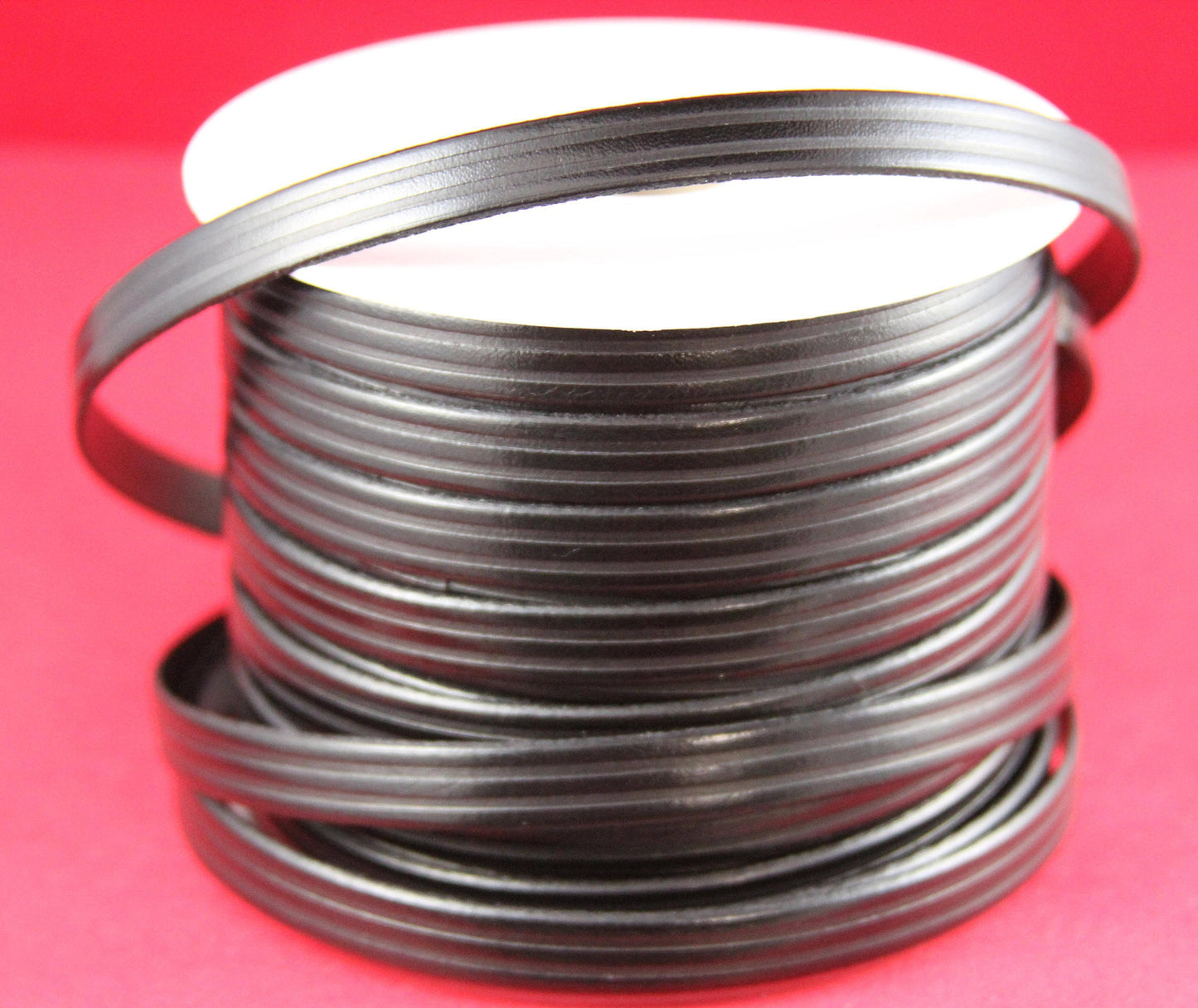 MADE in EUROPE 24" flat leather cord, 10mm embossed leather cord, 10mm stripped embossed leather cord (497/10/01)