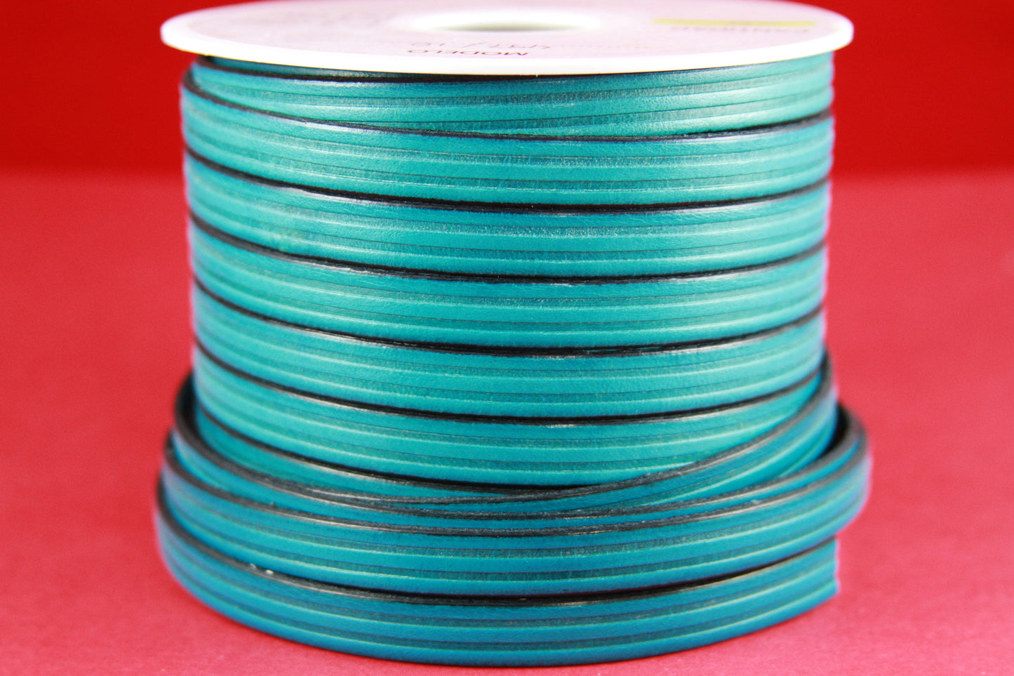 MADE in EUROPE 24" flat leather cord, 10mm leather cord, genuine leather cord, stripped embossed 10mm leather cord(497/10/08)