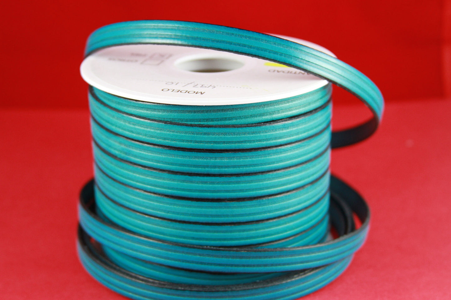 MADE in EUROPE 24" flat leather cord, 10mm leather cord, genuine leather cord, stripped embossed 10mm leather cord(497/10/08)