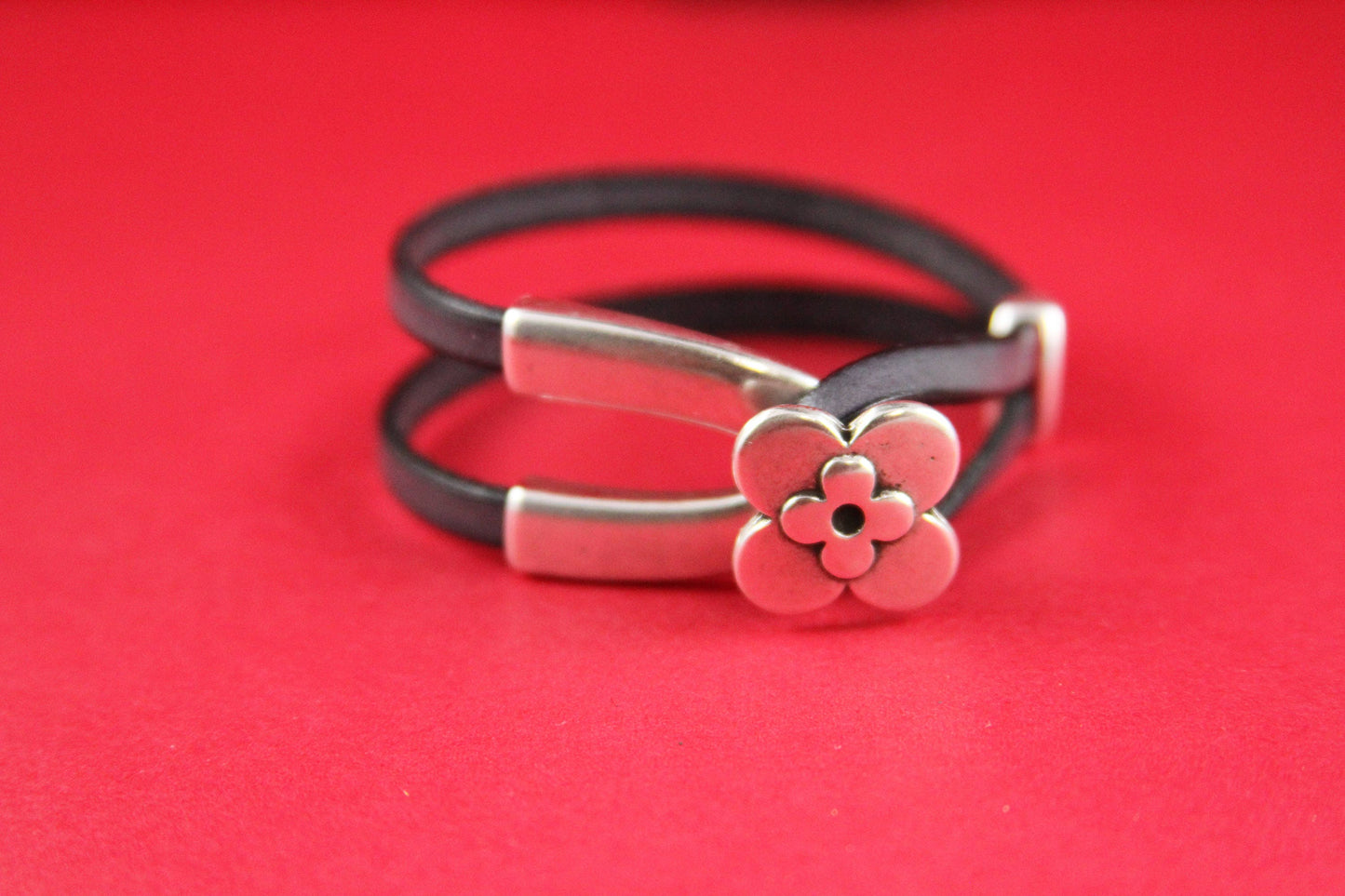 B0046>>MADE in EUROPE zamak clasp with slider, zamak 5mm cord clasp, bracelet flower hook clasp (9136-0577)qty1set