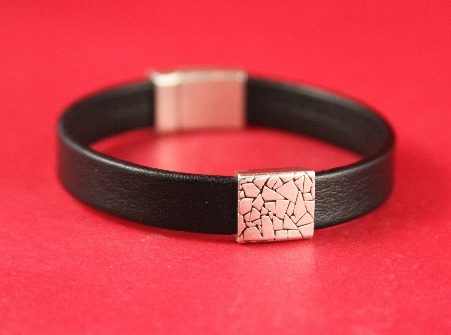 FS0192>>MADE in EUROPE 2 zamak cracked sliders, zamak square slider, 10mm flat cord slider, 10mm flat cord cracked slider qty2