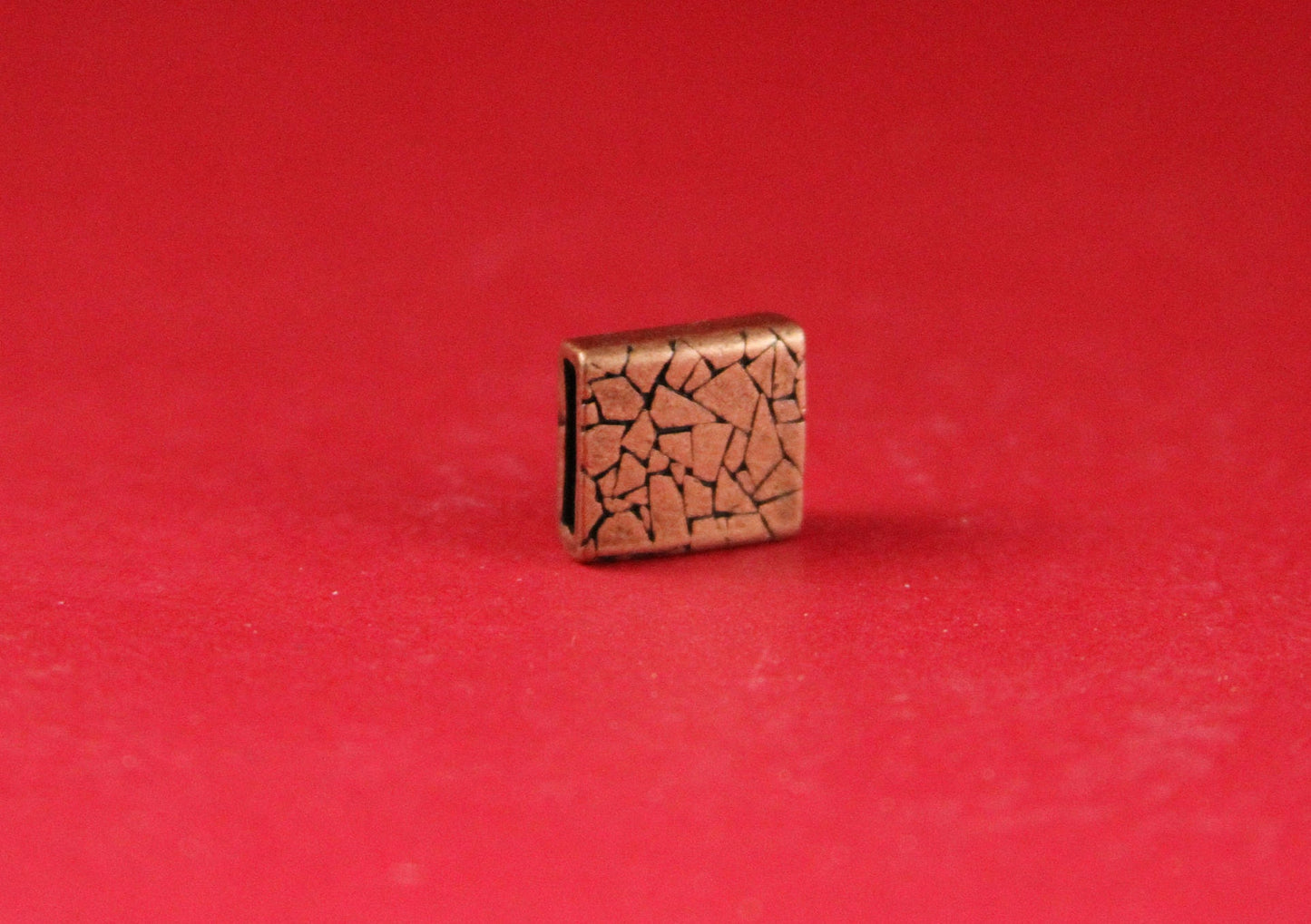 FS0193>>MADE in EUROPE 2 zamak cracked sliders, copper square slider, 10mm flat cord slider, 10mm flat cord cracked slider qty2