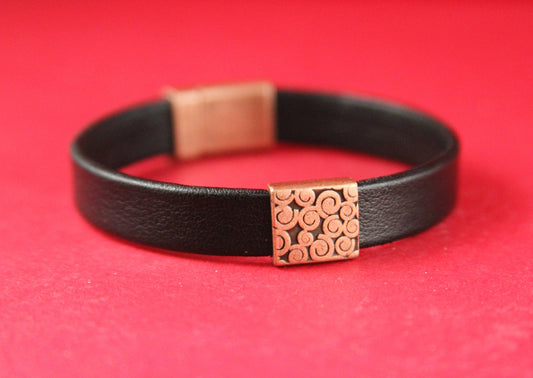 FS0175>>MADE in EUROPE 2 zamak swirl sliders, copper square slider, 10mm flat cord slider, 10mm flat cord swirl slider qty2