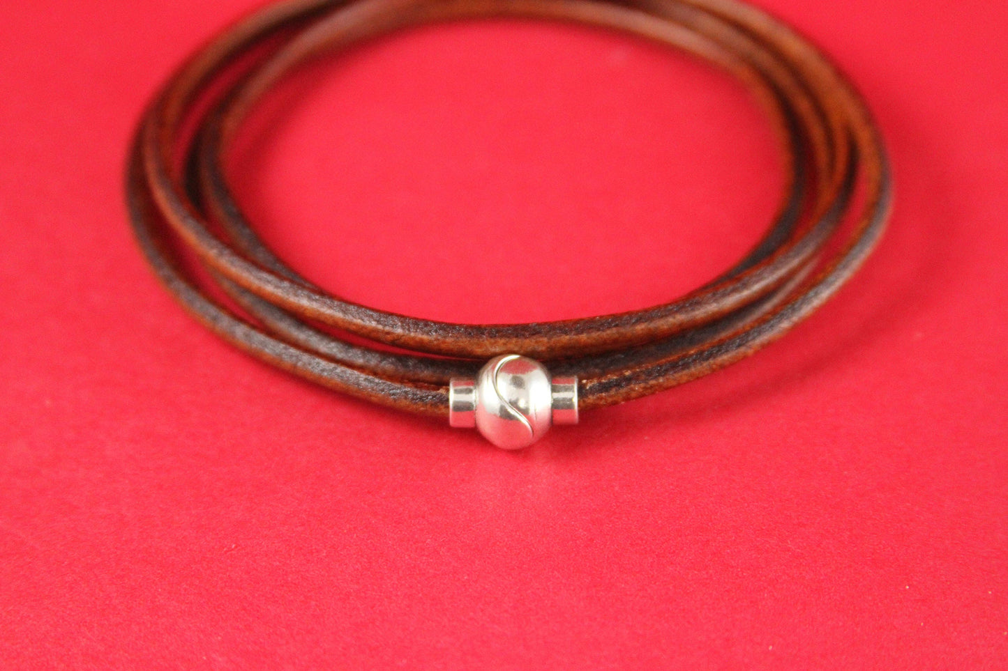 RC0046>> MADE IN EUROPE magnetic clasp, silver clasp, 3mm round cord clasp, bracelet clasp (TMBOLA3S) Qty1